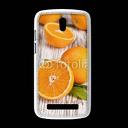 Coque HTC Desire 500 Belles oranges sur fond en bois