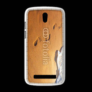 Coque HTC Desire 500 Trace de pas sur la plage