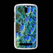 Coque HTC Desire 500 Banc de poissons bleus