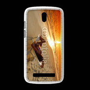 Coque HTC Desire 500 Couché de soleil agréable sur la plage