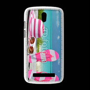 Coque HTC Desire 500 La vie en rose à la plage