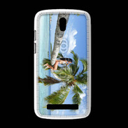 Coque HTC Desire 500 Palmier et charme sur la plage