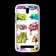 Coque HTC Desire 500 Graffiti wall vector urban art