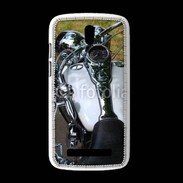 Coque HTC Desire 500 Moto chromée