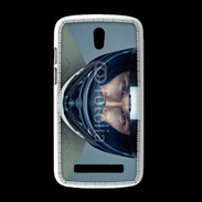 Coque HTC Desire 500 homme avec casque de moto