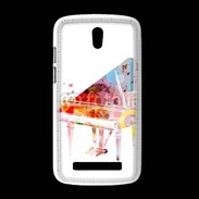 Coque HTC Desire 500 Piano en dessin multicouleurs