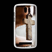 Coque HTC Desire 500 Croix en bois 5