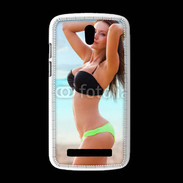 Coque HTC Desire 500 Belle femme à la plage 10