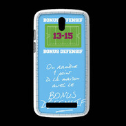 Coque HTC Desire 500 1 point bonus offensif-défensif Bleu
