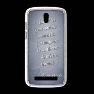 Coque HTC Desire 500 Avis gens Bleu Citation Oscar Wilde