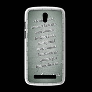 Coque HTC Desire 500 Bons heureux Vert Citation Oscar Wilde