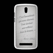 Coque HTC Desire 500 Incertitude amour Gris Citation Oscar Wilde