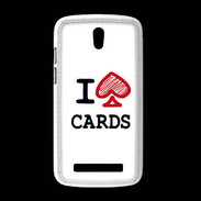 Coque HTC Desire 500 I love Cards spade