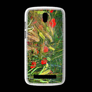 Coque HTC Desire 500 DP Coquelicot dans un champs de blé