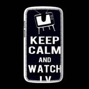 Coque HTC Desire 500 Keep Calm Watch TV Noir