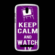 Coque HTC Desire 500 Keep Calm Watch TV Violet