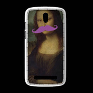 Coque HTC Desire 500 Moustache Mona Lisa