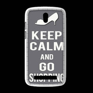 Coque HTC Desire 500 Keep Calm go shopping Gris
