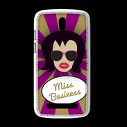 Coque HTC Desire 500 Miss business Brune