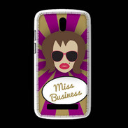 Coque HTC Desire 500 Miss business Chatain