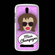 Coque HTC Desire 500 Miss Champagne Chatain