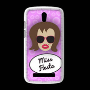 Coque HTC Desire 500 Miss Fiesta Chatain