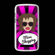 Coque HTC Desire 500 Miss Shopping Chatain