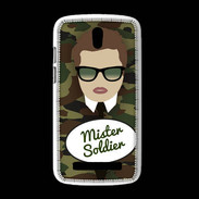 Coque HTC Desire 500 Mister Soldier Chatain