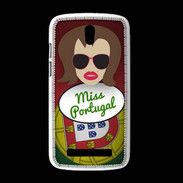 Coque HTC Desire 500 Miss Portugal Chatain