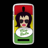 Coque HTC Desire 500 Miss Rasta Brune