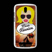 Coque HTC Desire 500 Miss Réunion Blonde