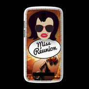 Coque HTC Desire 500 Miss Réunion Brune