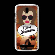 Coque HTC Desire 500 Miss Réunion Chatain