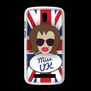 Coque HTC Desire 500 Miss UK Chatain