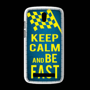 Coque HTC Desire 500 Keep Calm and Be Fast Bleu
