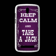 Coque HTC Desire 500 Keep Calm and Take Jack Violet