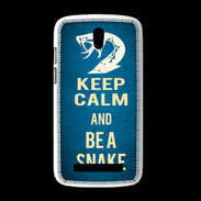 Coque HTC Desire 500 Keep Calm and Be a Snake bleu
