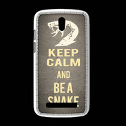 Coque HTC Desire 500 Keep Calm and Be a Snake Gris