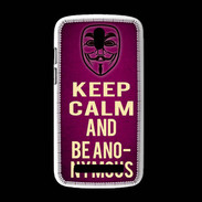 Coque HTC Desire 500 Keep Calm and Be Anonymous Rose