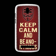 Coque HTC Desire 500 Keep Calm and Be Anonymous Rouge