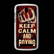Coque HTC Desire 500 Keep Calm and Boxing Rouge