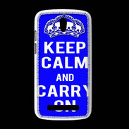 Coque HTC Desire 500 Keep Calm and Carry on Bleu