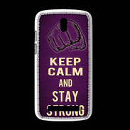 Coque HTC Desire 500 Keep Calm and Stay strong Violet