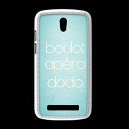 Coque HTC Desire 500 Boulot Apéro Dodo Turquoise ZG