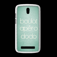 Coque HTC Desire 500 Boulot Apéro Dodo Vert ZG