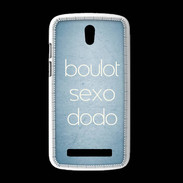 Coque HTC Desire 500 Boulot Sexo Dodo Bleu ZG