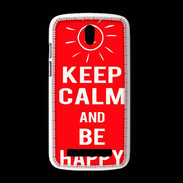 Coque HTC Desire 500 Keep calm Be Crazy Rouge