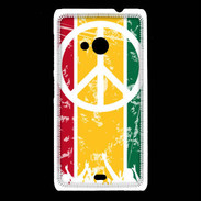 Coque Nokia Lumia 535 Rasta Peace and Love 15