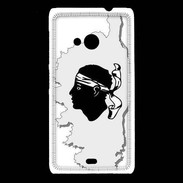 Coque Nokia Lumia 535 Carte de la Corse avec tête 5