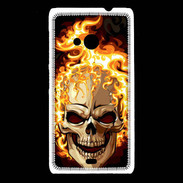 Coque Nokia Lumia 535 Tête de mort en flamme 5